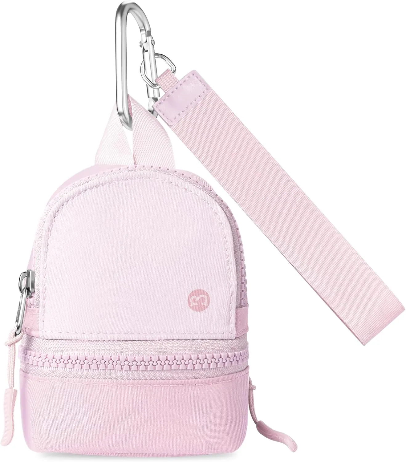 Babysun Mini Backpack Keychain Wristlet Pouch Small Change Coin Purse Cute Zipper Wallet With 3 RFID Card Slots For Women/Men Airpods Cosmetics