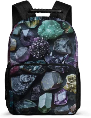 Backpack 16 Inch Travel Laptop Backpack for Men Women Gems And Minerals Casual Daypack Adjustable Computer Bag