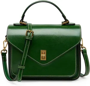 Bag Wrapping Plant Tanned Leather Temperament Female Bag Hand Bill of Lading Shoulder Cross-Body Postman(E)