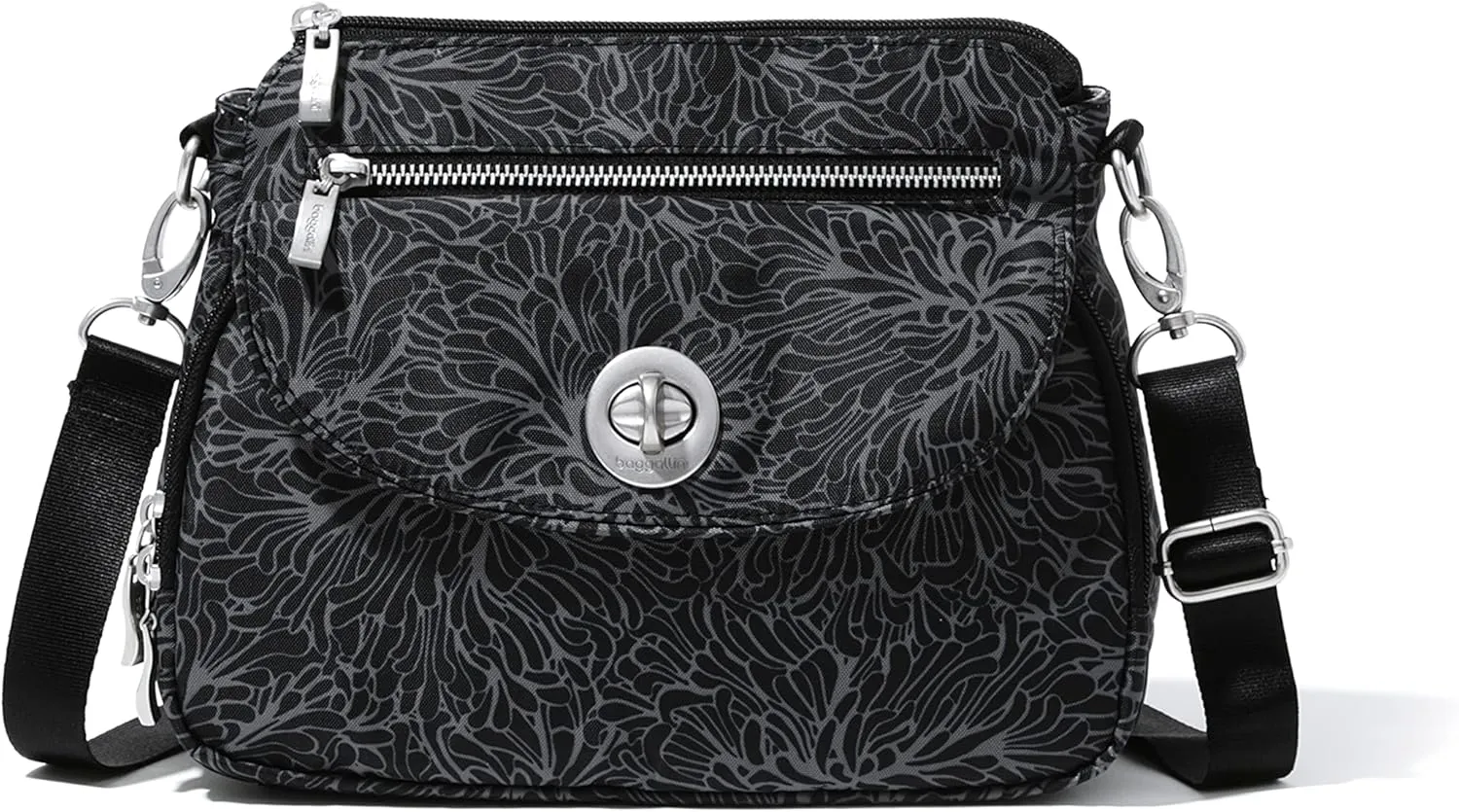 Baggallini Calais Crossbody Bags for Women 9.5"x7" Travel Handbag Purse w/RFID Front Wallet Lightweight Water-Resistant
