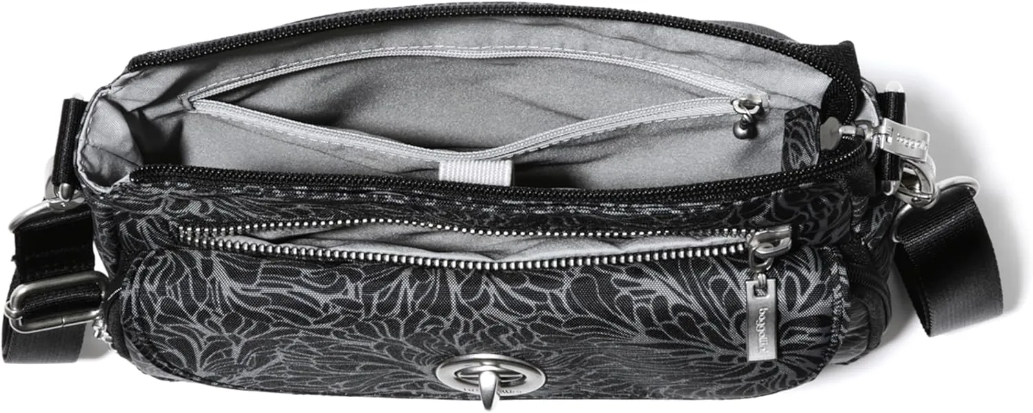 Baggallini Calais Crossbody Bags for Women 9.5"x7" Travel Handbag Purse w/RFID Front Wallet Lightweight Water-Resistant