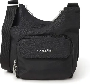 Baggallini Criss Cross 10x11 Crossbody Women Lightweight Water-Resistant Nylon Travel Bag W/RFID & Quick Access Pockets