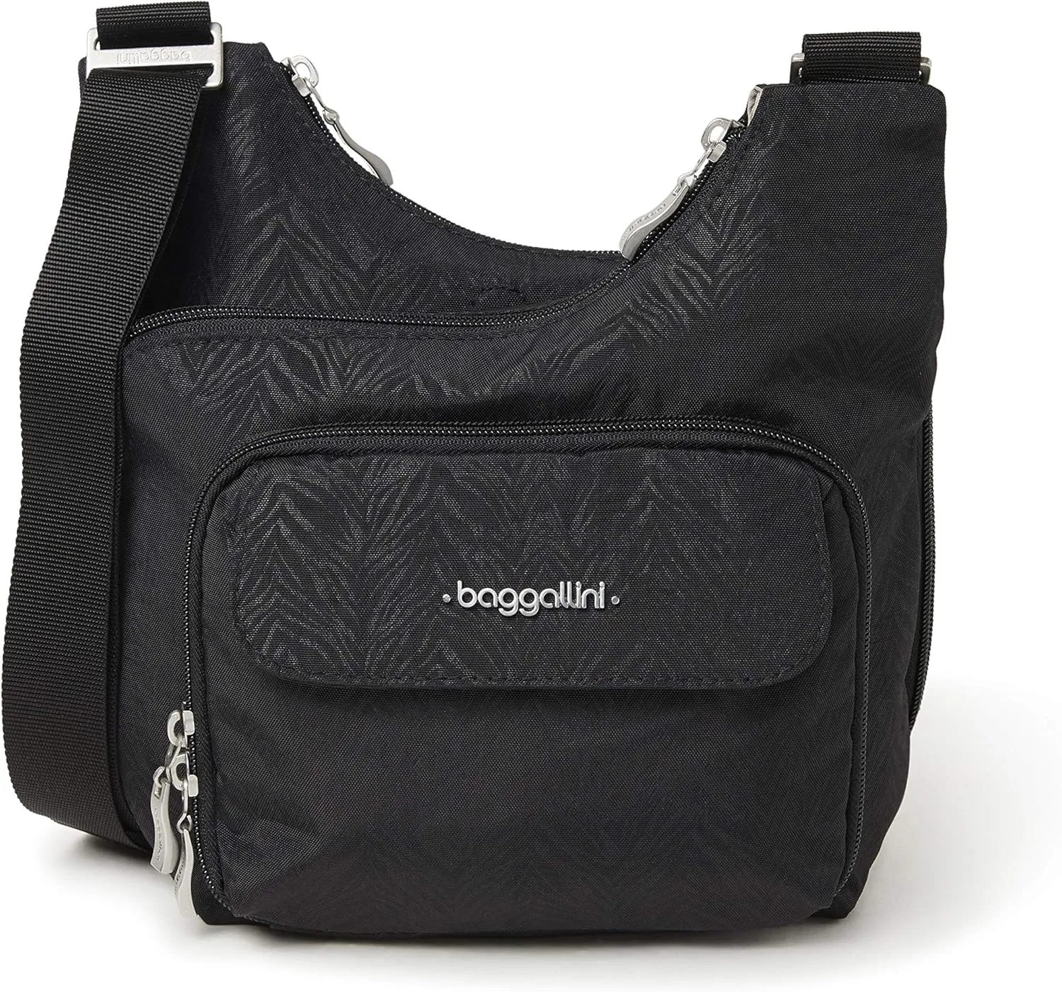Baggallini Criss Cross 10x11 Crossbody Women Lightweight Water-Resistant Nylon Travel Bag W/RFID & Quick Access Pockets