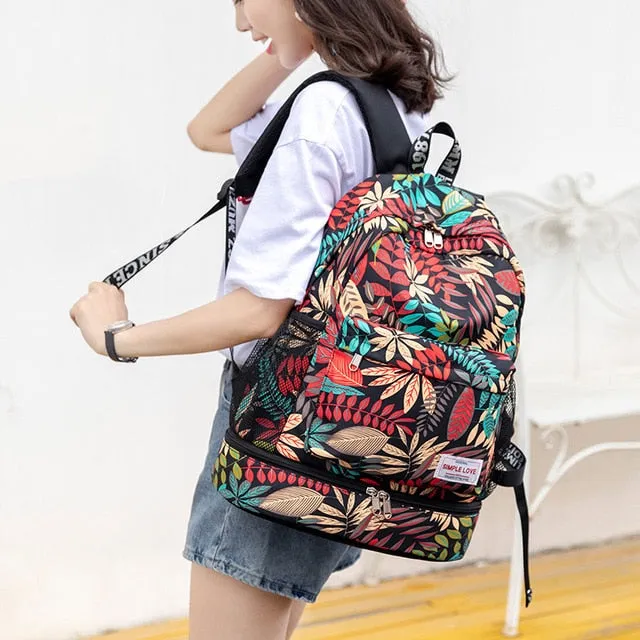 Bags De Women Flower Gym Independent Fitness Gymtas Dry Deporte Bag Unbeatable assortment Sac Bags Shoes XA906WA Wet Female Backpack Bolsa And Sport Best-selling variety