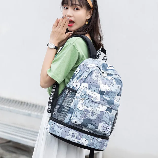Bags De Women Flower Gym Independent Fitness Gymtas Dry Deporte Bag Unbeatable assortment Sac Bags Shoes XA906WA Wet Female Backpack Bolsa And Sport Best-selling variety