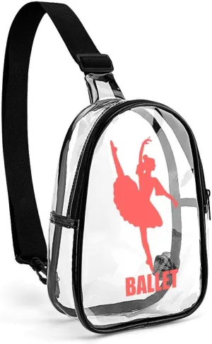 Ballet Dancing Girl Small Sling Backpack Crossbody Sling Bag Chest Bag Cross Body Daypack for Men Women