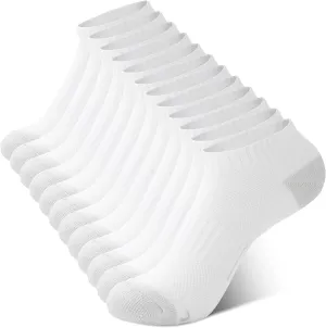BAMBOO COOL Women's Ankle Socks Athletic Cushioned Moisture Wicking For Ladies, Running Socks Arch Support Breathable, 6 Pack