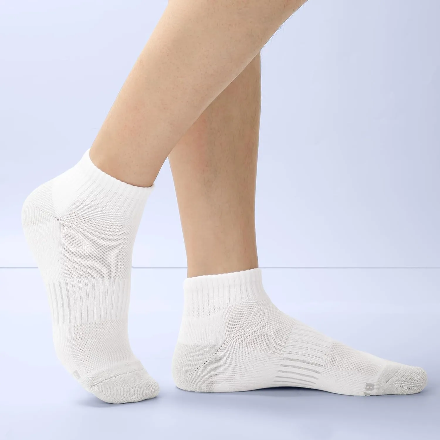 BAMBOO COOL Women's Ankle Socks Athletic Cushioned Moisture Wicking For Ladies, Running Socks Arch Support Breathable, 6 Pack