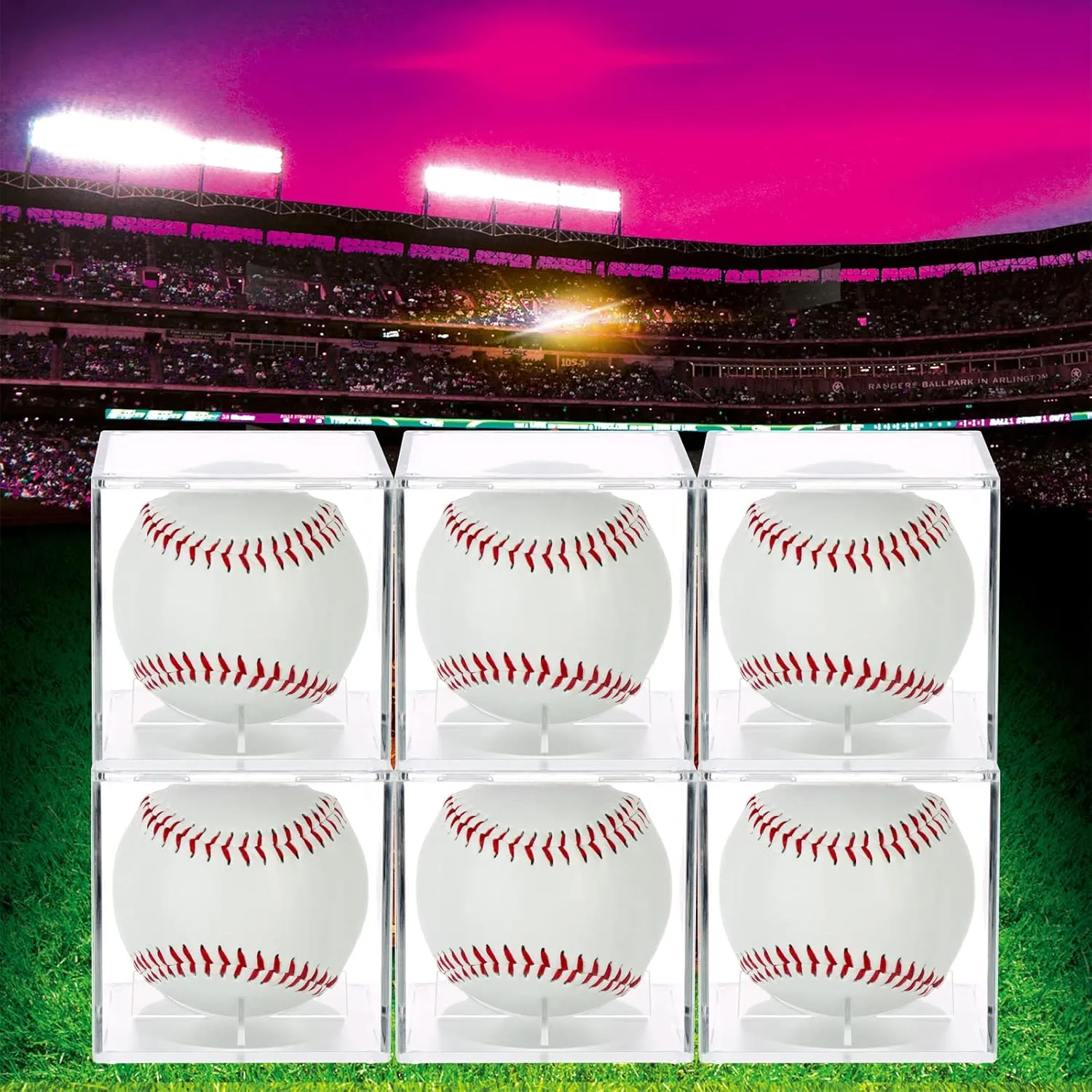Baseball Case Display Case, 8 Pack Baseball Holder UV Resistant, Prevents UV Rays from Changing The Ball or Autograph Color, Fits Official Size Ball