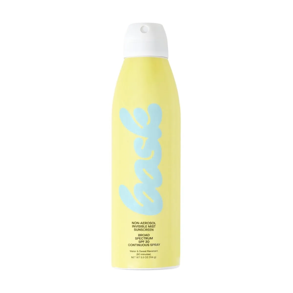 Bask Suncare SPF 30 Sunscreen Spray - Non-Aerosol, Broad Spectrum UVA/UVB Protection, Dermatologist Recommended, No White Cast, Lightweight & Fast-Absorbing, 5.5 oz