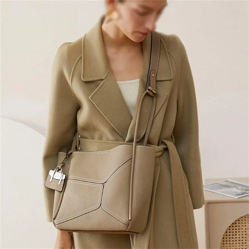 Basket Texture Tote Bag Design Sigle Shoulder Portable Cross-Body Commuting Bag