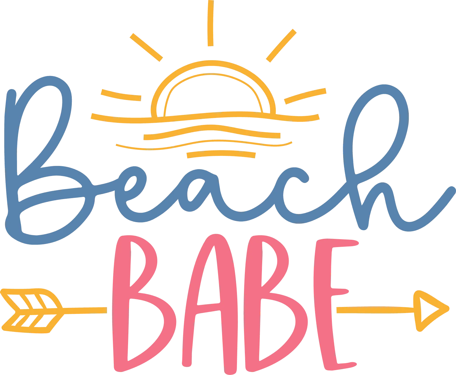 Beach Babe DTF (direct-to-film) Transfer