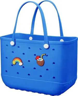 Beach Bag Rubber Tote Bag Waterproof Travel Bags for Women Washable Tote Bag Handbag for Sports Beach Market Pool