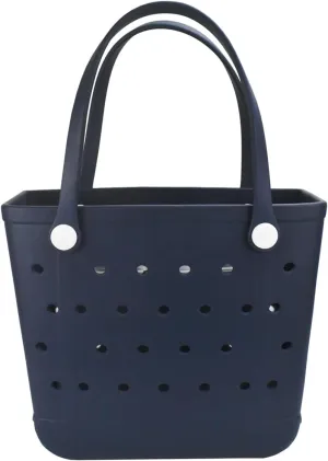Beach Bag, Waterproof Beach Tote, Rubber Medium Tote Bag, Washable and Durable Open Handbag for Boat Pool Sports
