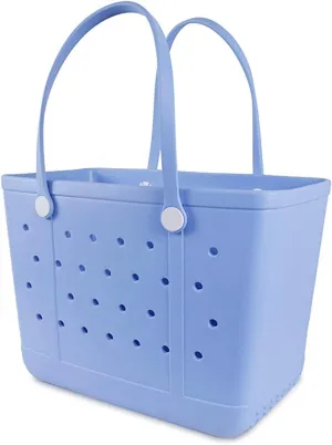 Beach Bag X Large Rubber Beach Tote Bag, Waterproof Washable Open for Women Croc Bag Hand Bag for Beach Pool Yoga