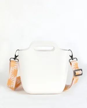 Beach Bloom Crossbody Bucket - Bone