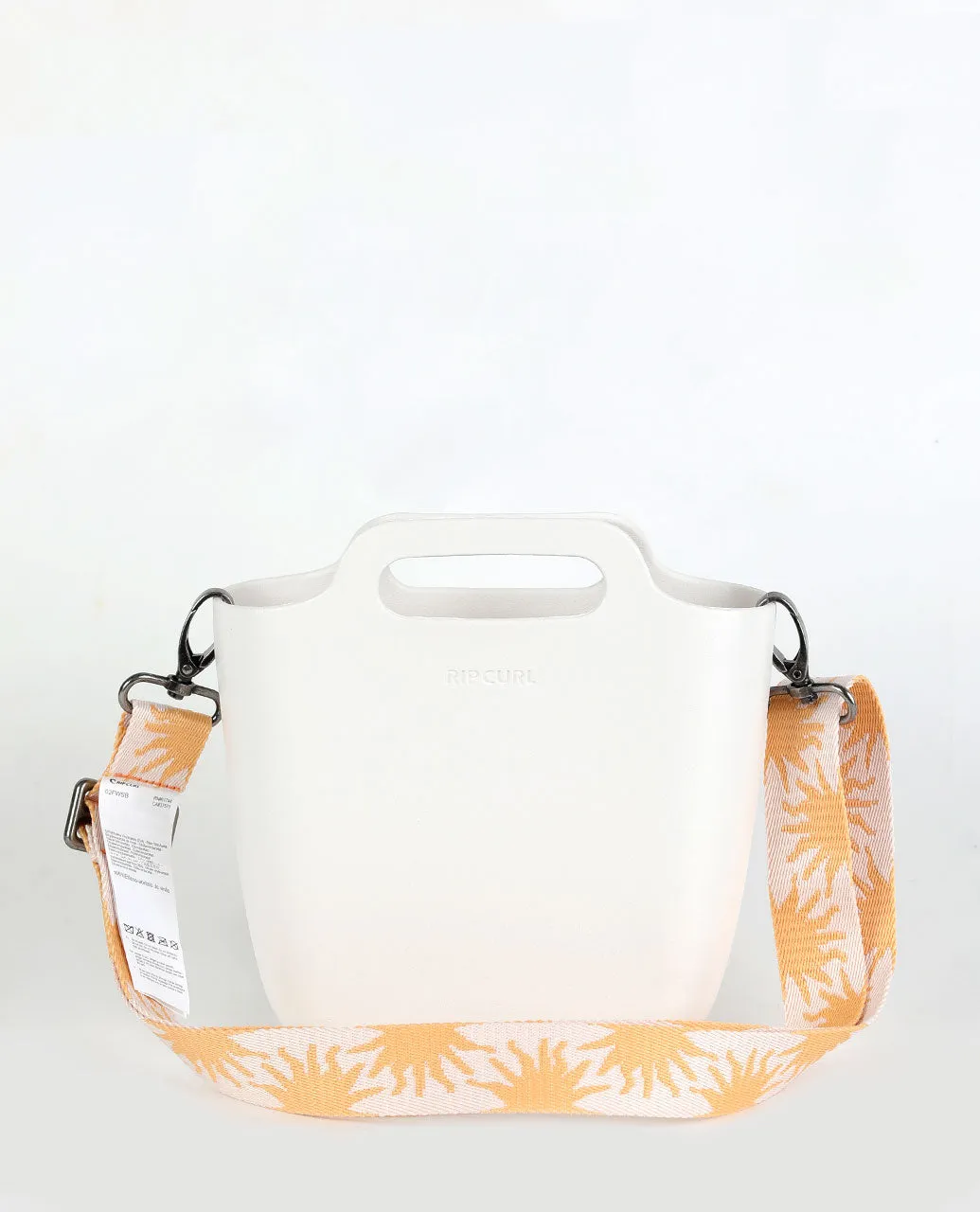 Beach Bloom Crossbody Bucket - Bone