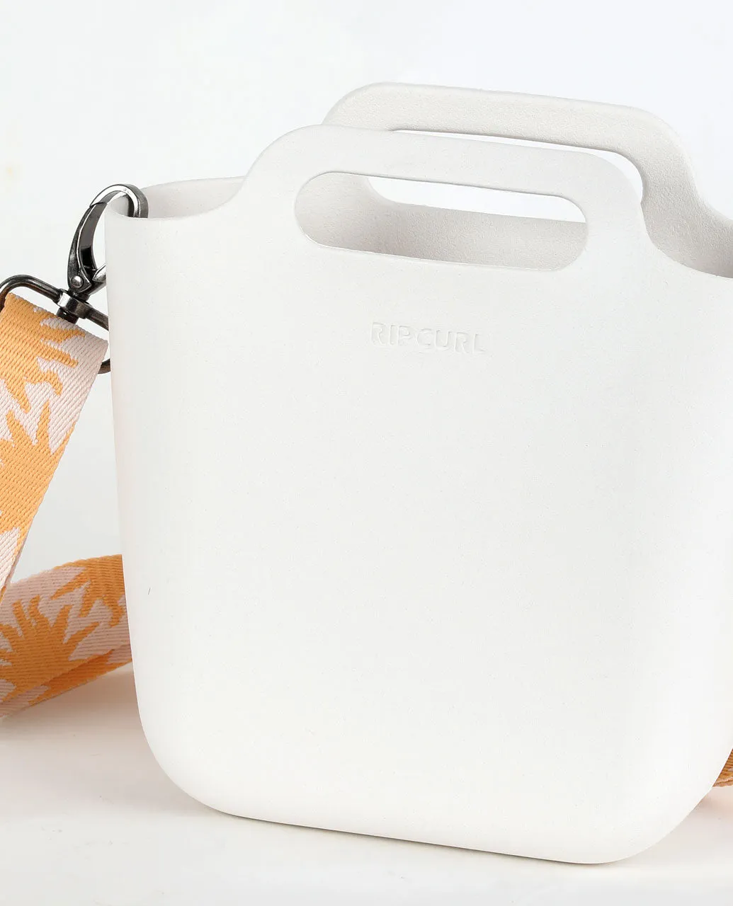Beach Bloom Crossbody Bucket - Bone