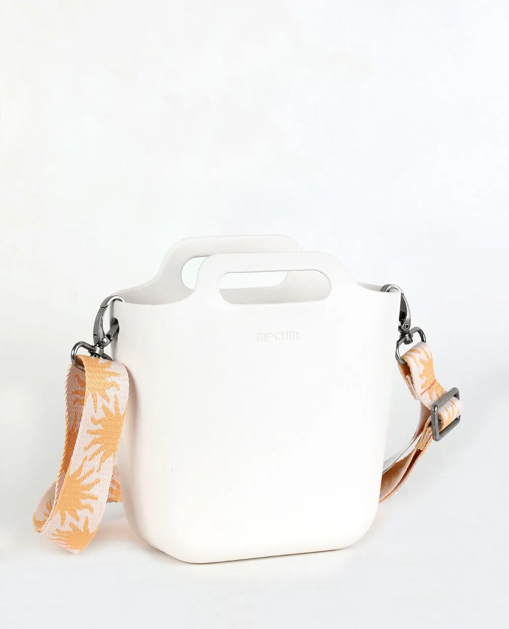 Beach Bloom Crossbody Bucket - Bone