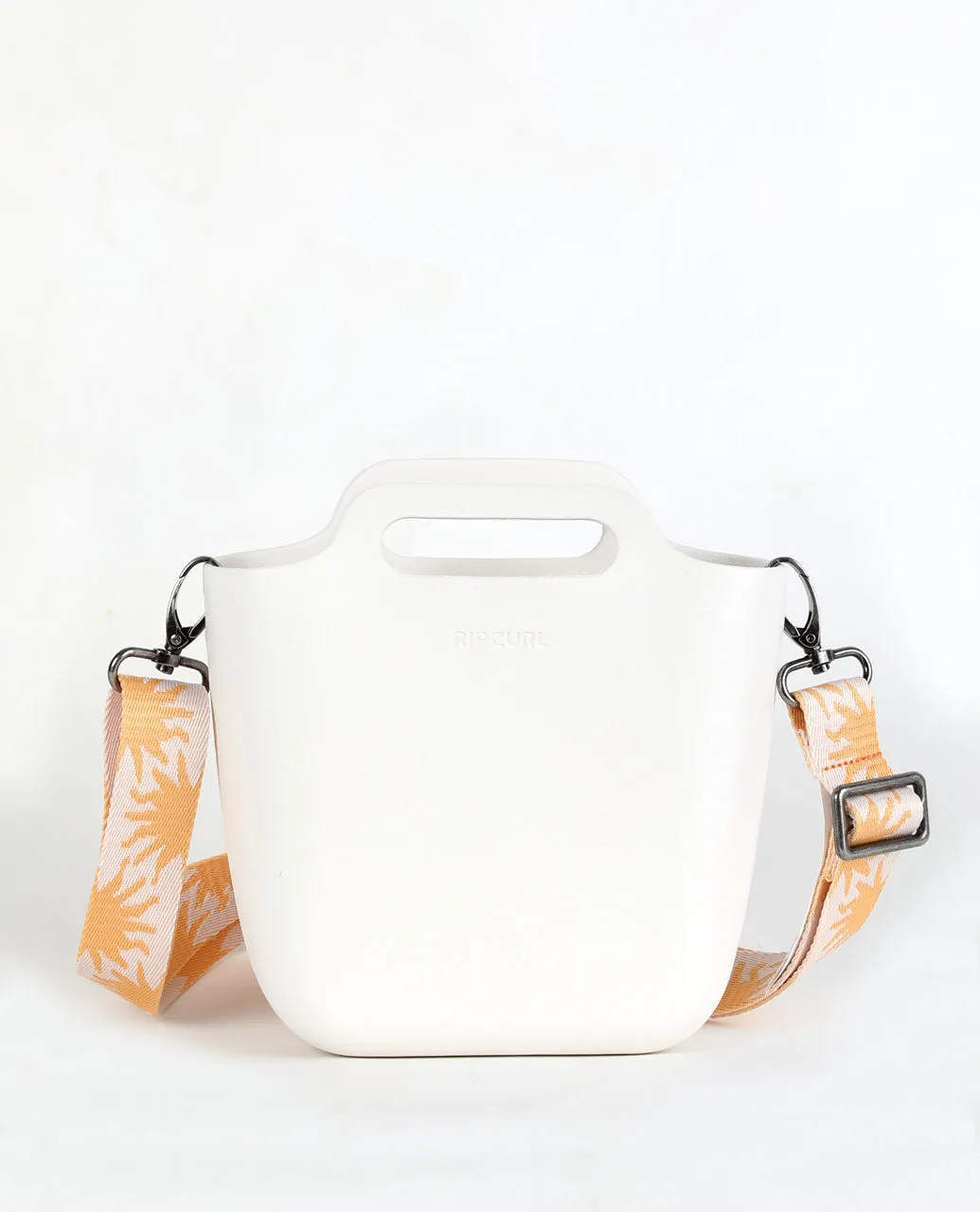 Beach Bloom Crossbody Bucket - Bone
