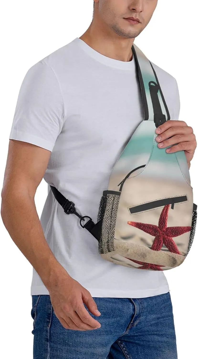 Beach Sling Bag Palm Crossbody Chest Daypack Casual Backpack Beach Shoulder Bag