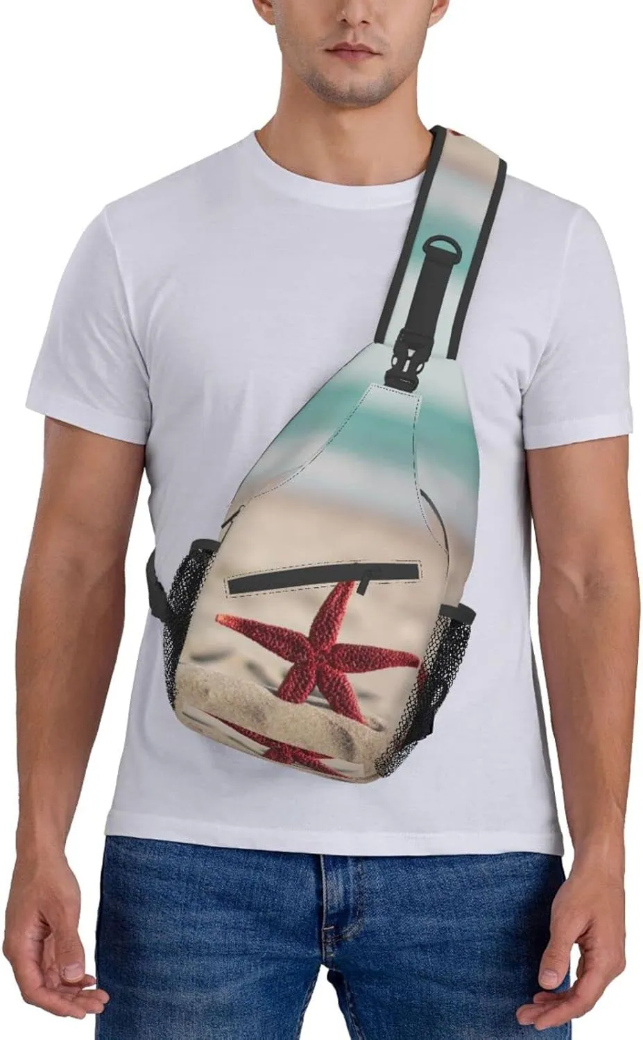 Beach Sling Bag Palm Crossbody Chest Daypack Casual Backpack Beach Shoulder Bag