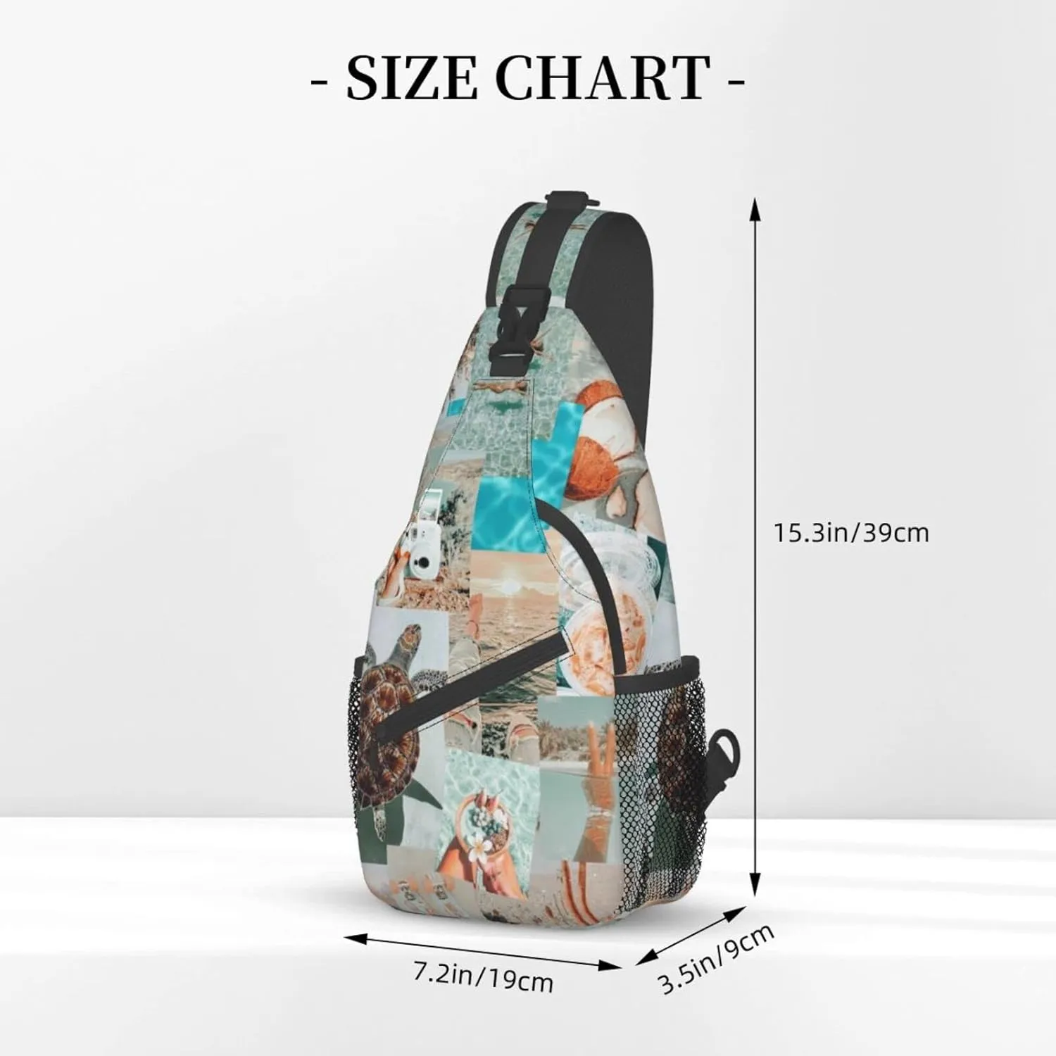 Beach Sling Bag Palm Crossbody Chest Daypack Casual Backpack Beach Shoulder Bag
