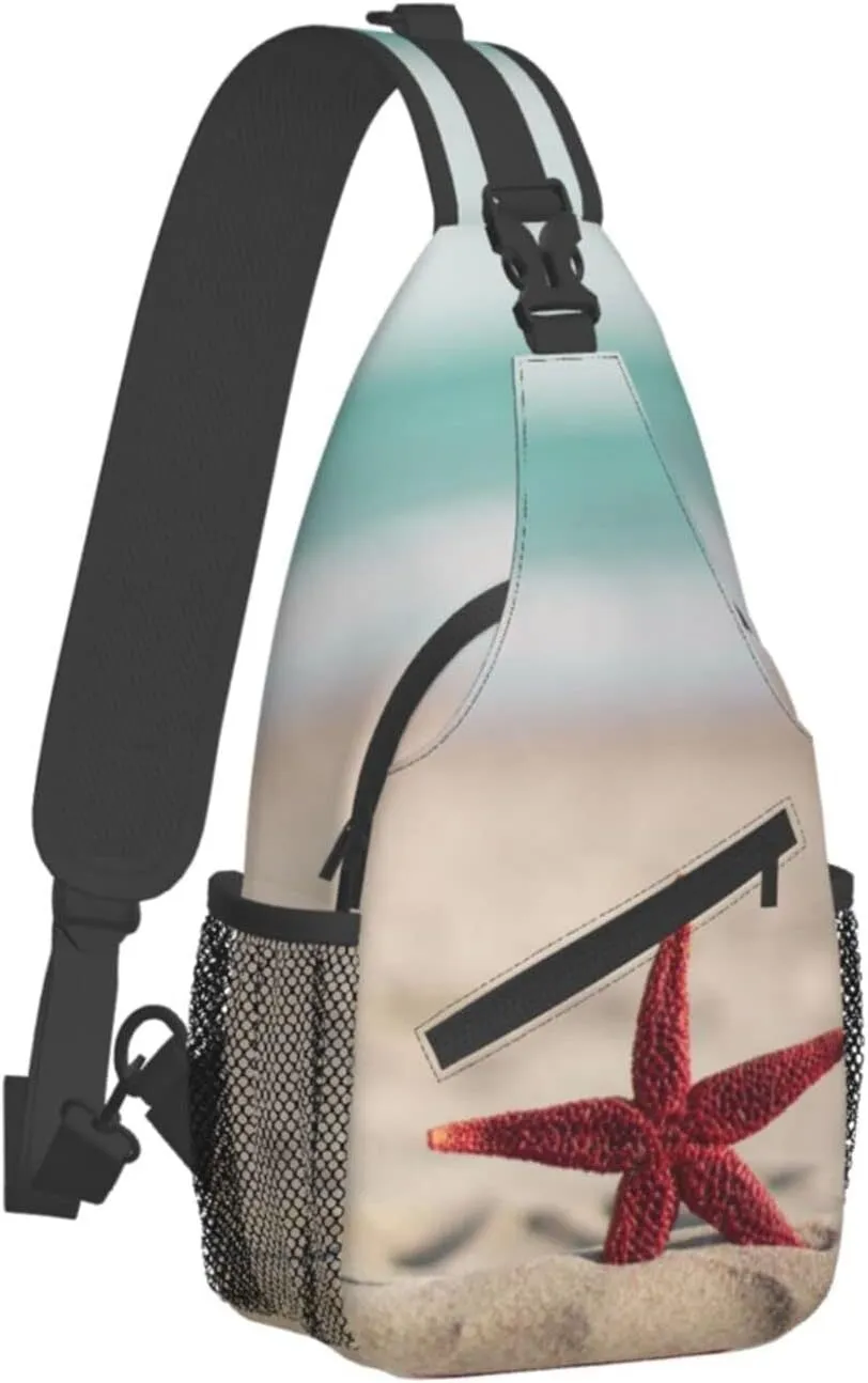 Beach Sling Bag Palm Crossbody Chest Daypack Casual Backpack Beach Shoulder Bag