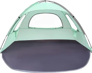 Beach Tent, Foldable Beach Tent Canopy, Windproof Beach Shade, Beach Sun Shelter, Portable Sun Tent for Beach, Ventilated Beach Tent Sun Shelter