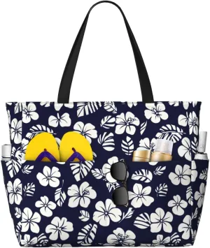 Beach Tote Bag for Women Beach Bag Waterproof and Sandproof Tote Bag with Wet Bag Large Travel Bag for Weekend Travel