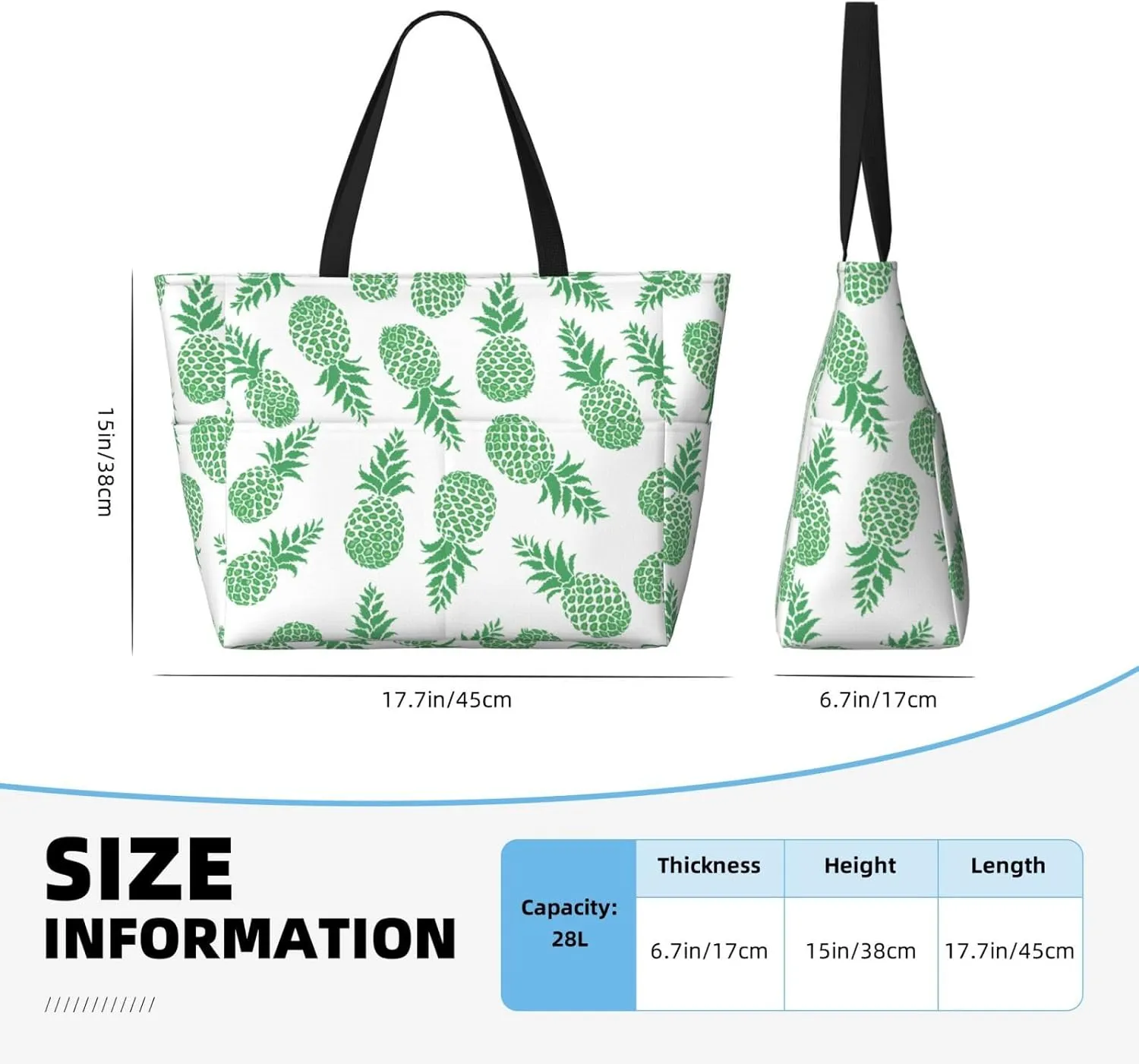 Beach Tote Bag for Women Beach Bag Waterproof and Sandproof Tote Bag with Wet Bag Large Travel Bag for Weekend Travel