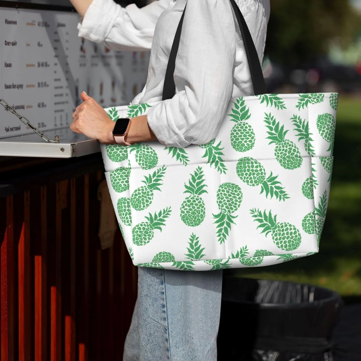Beach Tote Bag for Women Beach Bag Waterproof and Sandproof Tote Bag with Wet Bag Large Travel Bag for Weekend Travel