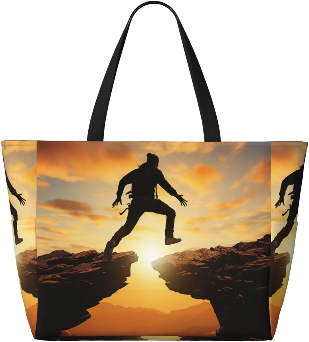 Beach Tote Bag for Women Oversized Travel Weekender Bags Rock jump Waterproof Pool Bag Beach Accessories