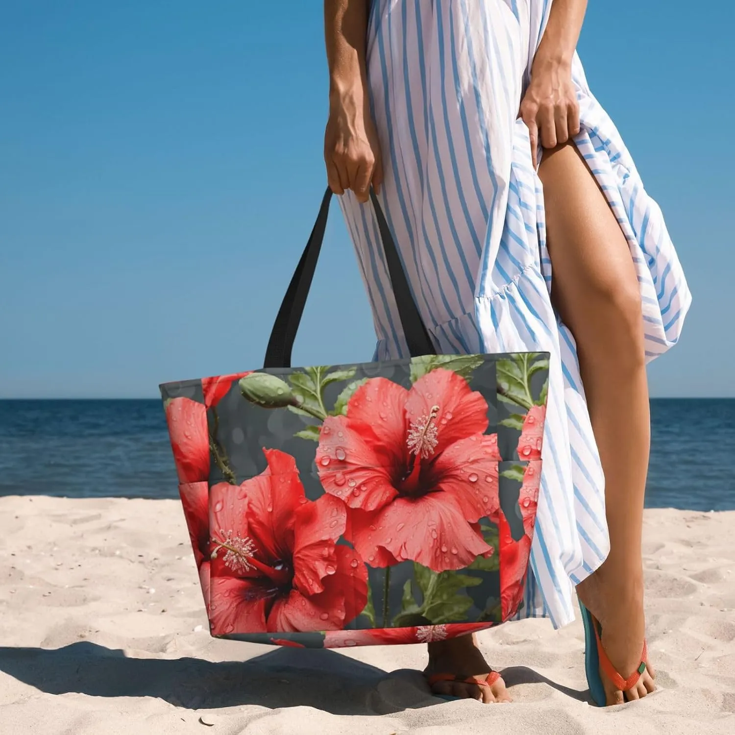 Beach Tote Bag for Women Oversized Travel Weekender Bags Skate boards Waterproof Pool Bag Beach Accessories