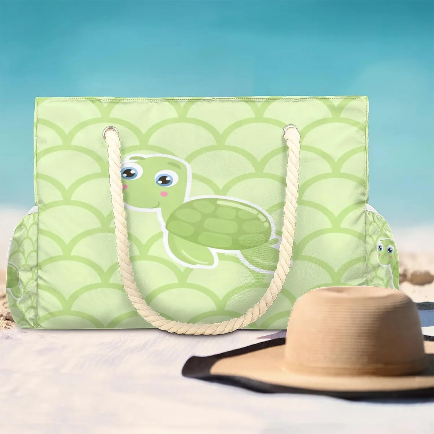 Beach Tote Bags for Women with Zipper Large Pool Bags for Swimming Travel Gym