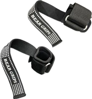 Bear Grips Lifting Straps - Gym & Weightlifting Straps for Men & Women, Deadlift Support, 2 Pairs