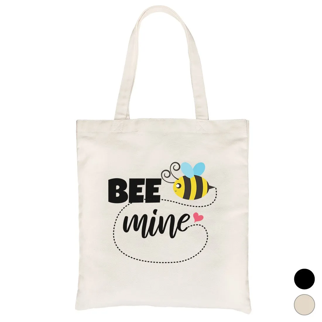Bee Mine Canvas Shoulder Bag Cute Graphic Tote Bag Gift For Her