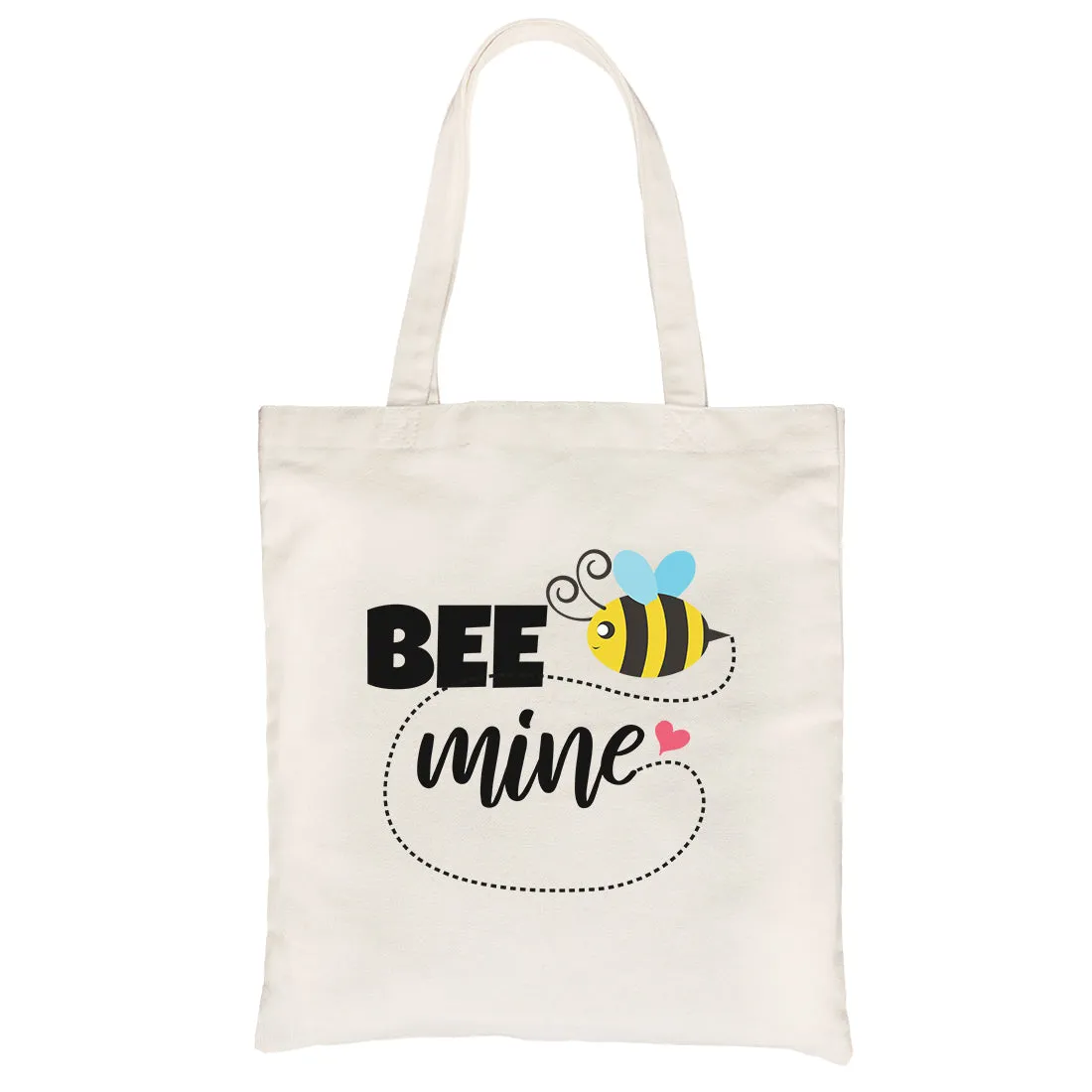 Bee Mine Canvas Shoulder Bag Cute Graphic Tote Bag Gift For Her