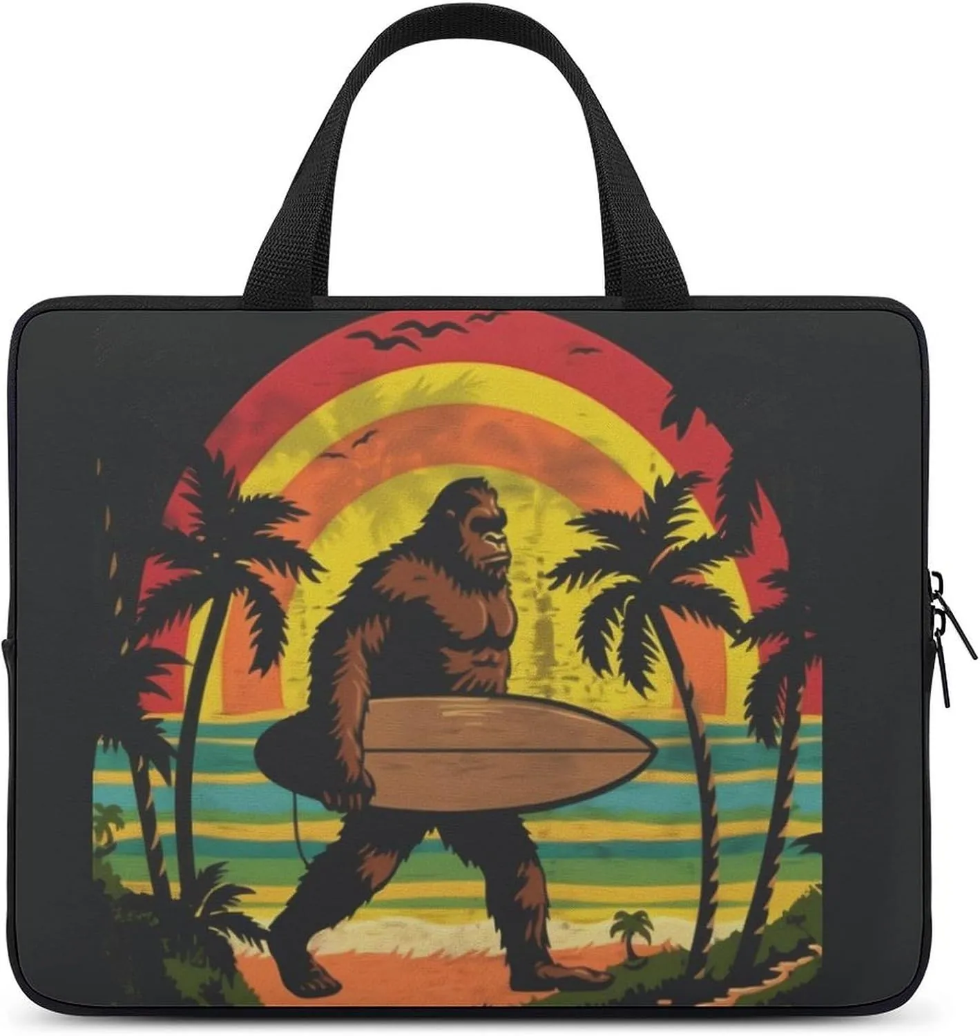 Big Feet Surfboard Laptop Bag Laptop Case Computer Messenger Bag with Adjustable Shoulder Strap