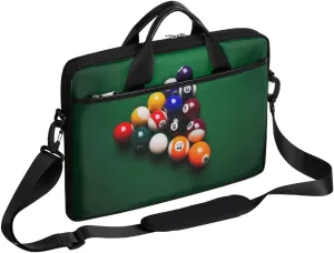 Billiards Sport Laptop Shoulder Messenger Bag Waterproof Laptop Briefcase with Handle and Padded Strap Case Sleeve
