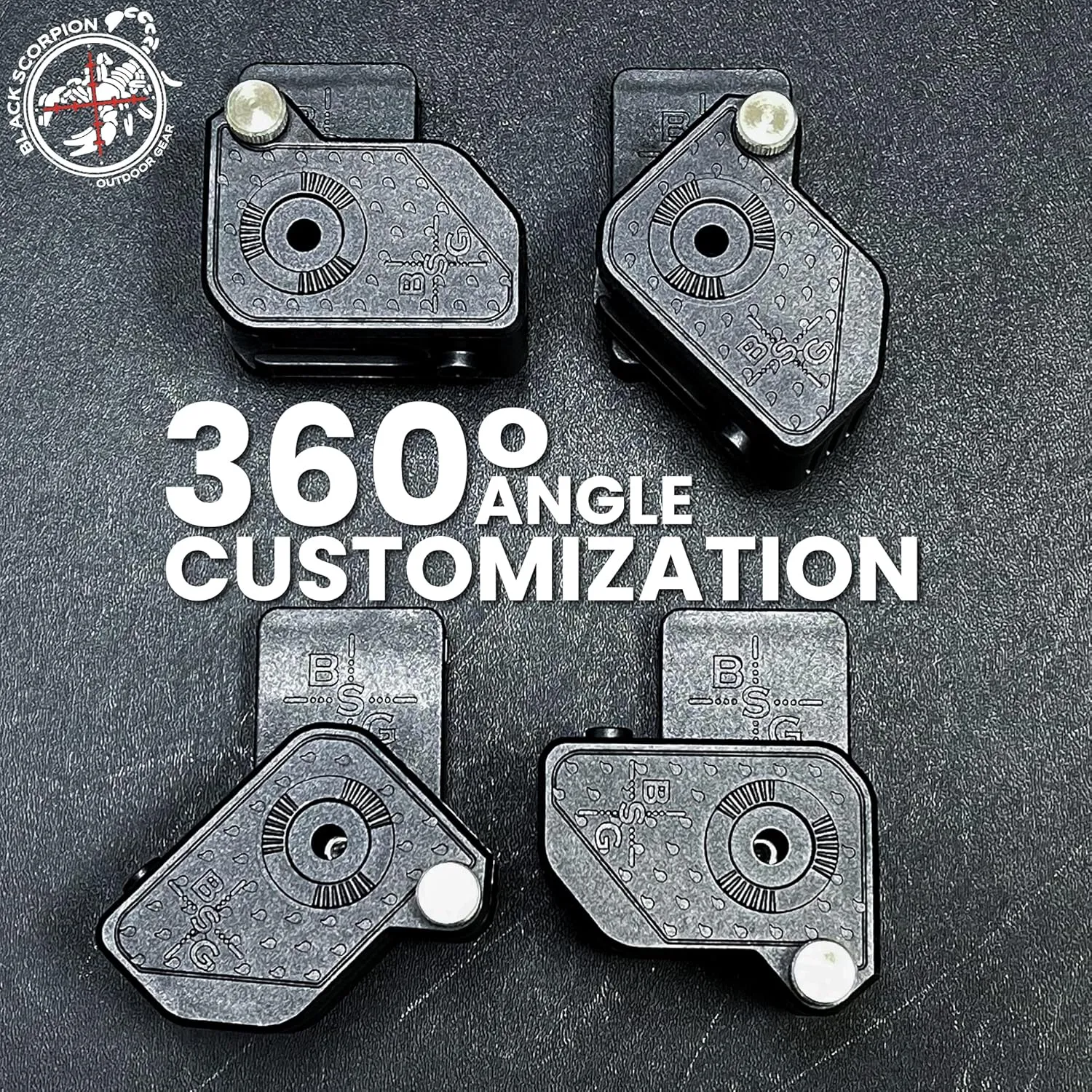 Black Scorpion Gear Competition Rig 4X Ambidextrous Double Stack Mag Pouches 1x Pro Heavy Duty Competition Belt