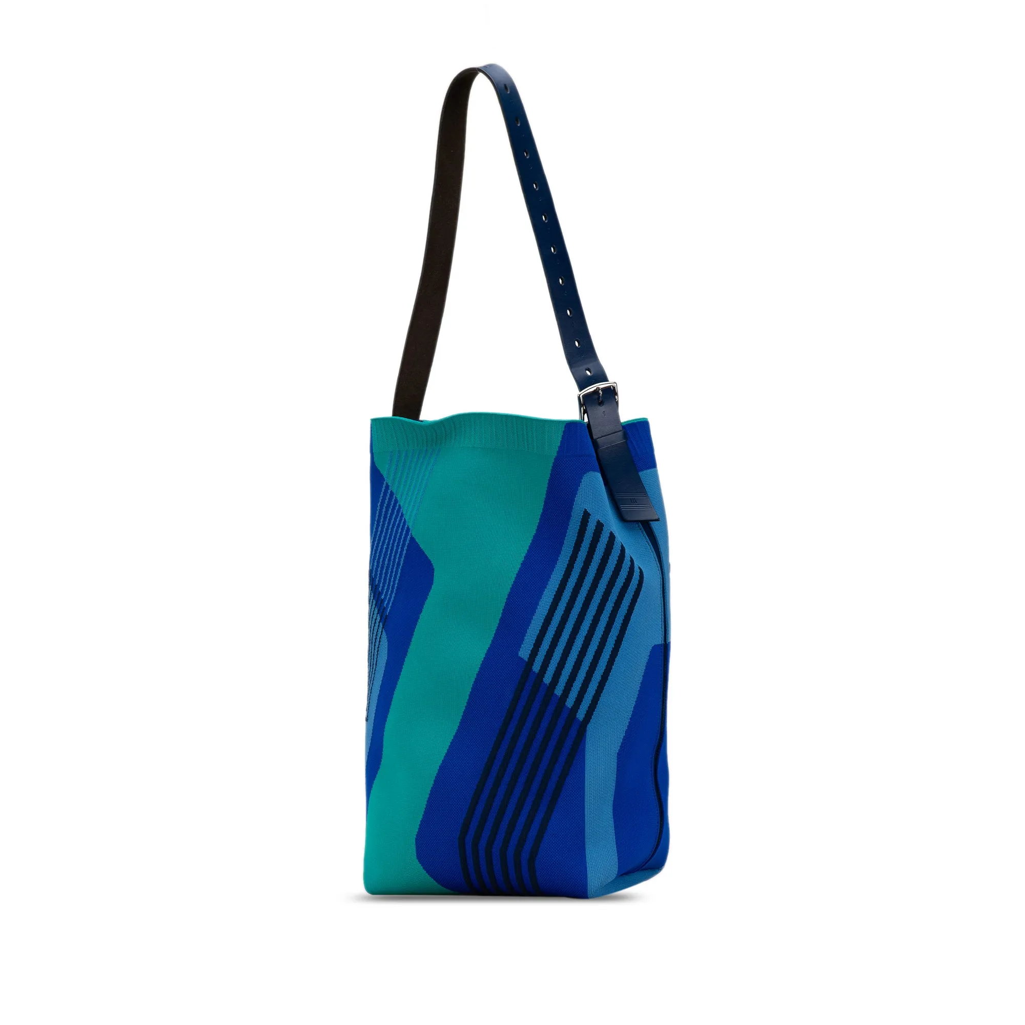 Blue Hermès Technical Mesh Etrivière Dynamo MM Tote Bag