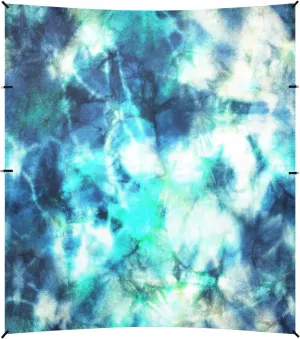 Blue Tie Dye Beach Tent Camping Sun Shelters Portable Outdoor Canopy Sun Shade for Camping Trips Fishing Backyard Fun or Picnics Easy Setup with Carrying Bag
