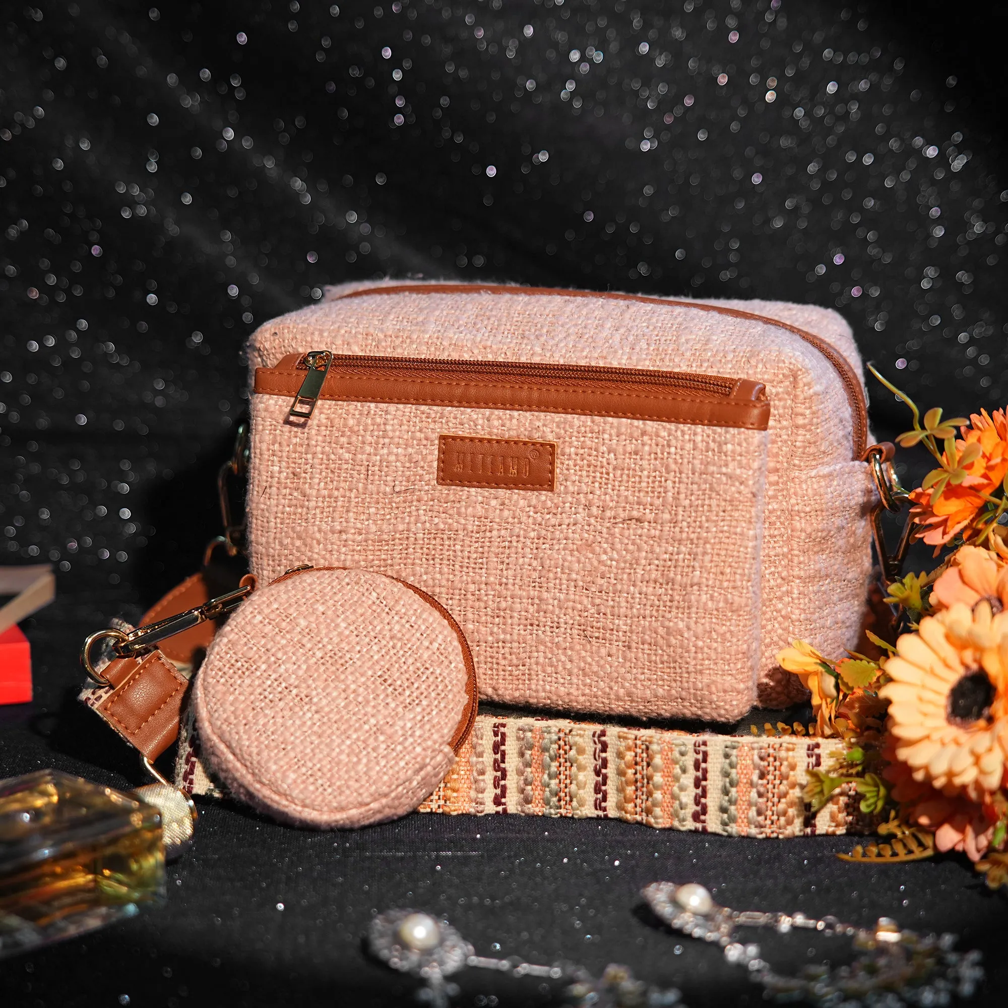 Blush Blossom - Box Sling Bag