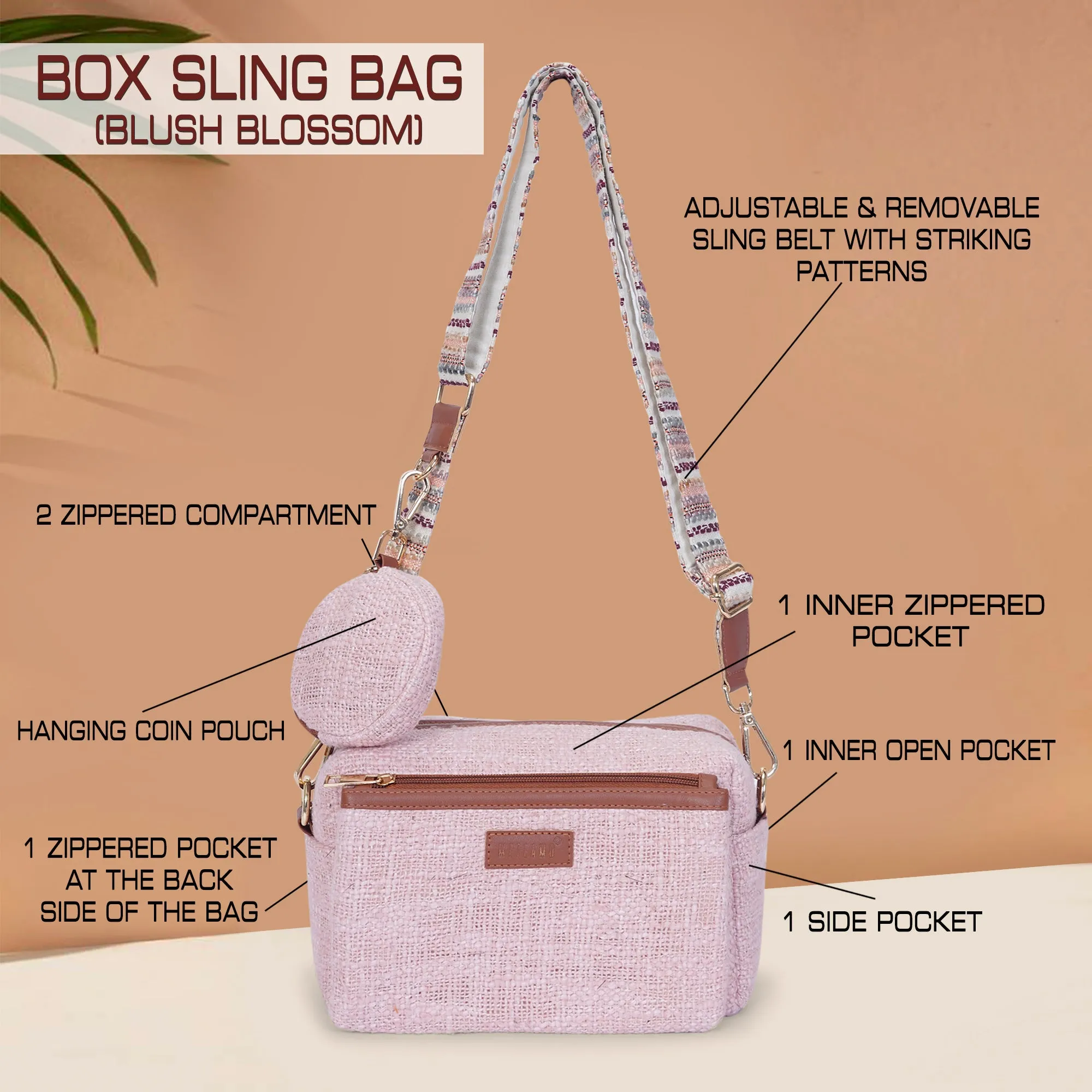 Blush Blossom - Box Sling Bag