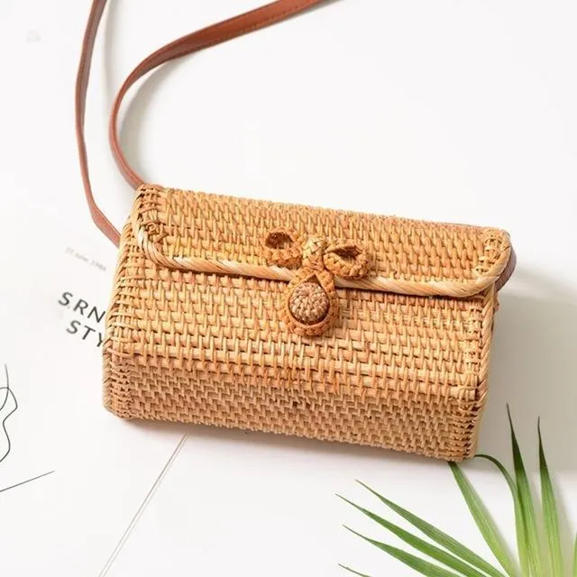 Bohemian Woven Data-driven Beach Crossbody Circular Special promotions Handmade Bags Rattan Bags