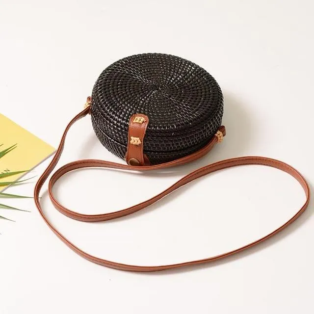 Bohemian Woven Data-driven Beach Crossbody Circular Special promotions Handmade Bags Rattan Bags