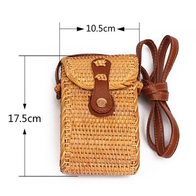 Bohemian Woven Data-driven Beach Crossbody Circular Special promotions Handmade Bags Rattan Bags