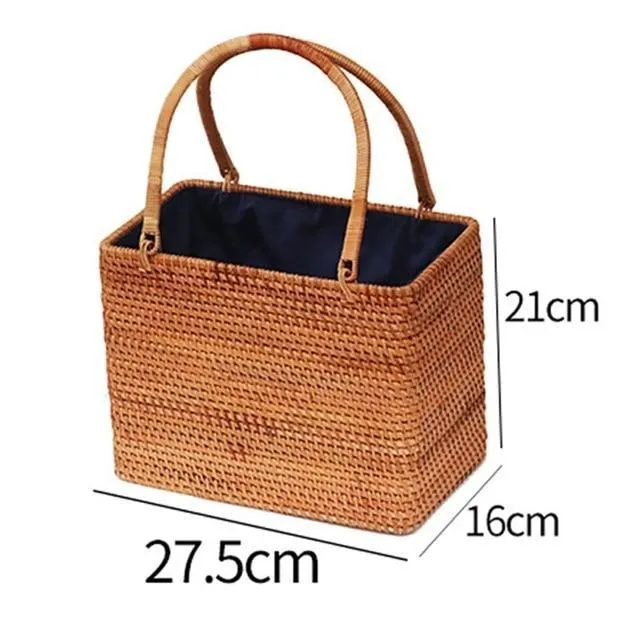 Bohemian Woven Data-driven Beach Crossbody Circular Special promotions Handmade Bags Rattan Bags
