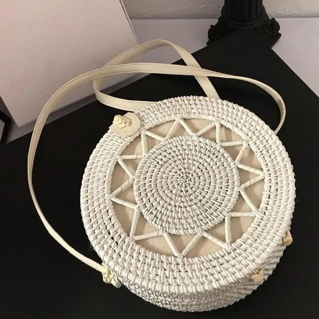 Bohemian Woven Data-driven Beach Crossbody Circular Special promotions Handmade Bags Rattan Bags